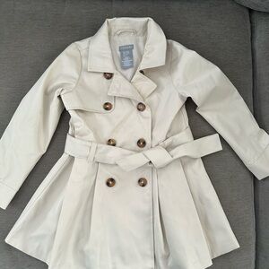 Zara Kids Beige Double-Breasted Trench Coat